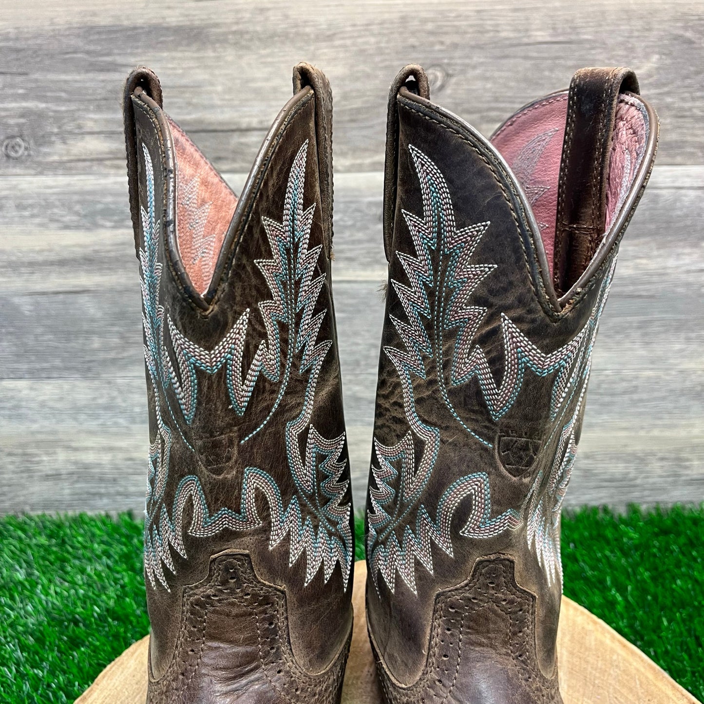 Ariat Women - Size 6.5B - Brown/Pink Cowboy Boots Style 10001805