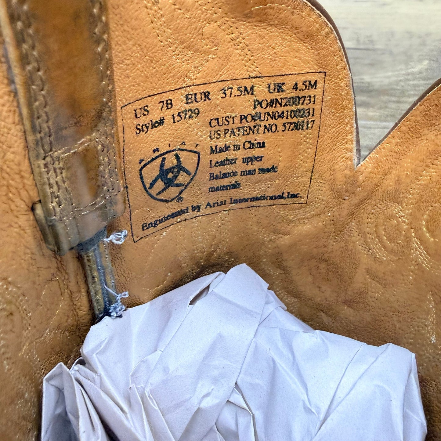 Ariat Women - Size 7B - Tan Boomer Leather Western Cowboy Boots 15729