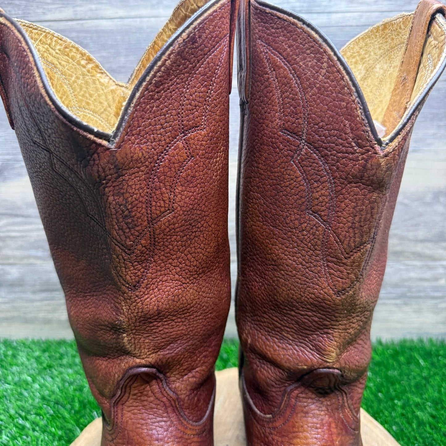 Double H Men - Size 10D - Copper Bull Shoulder Cowboy Boots Style 2126