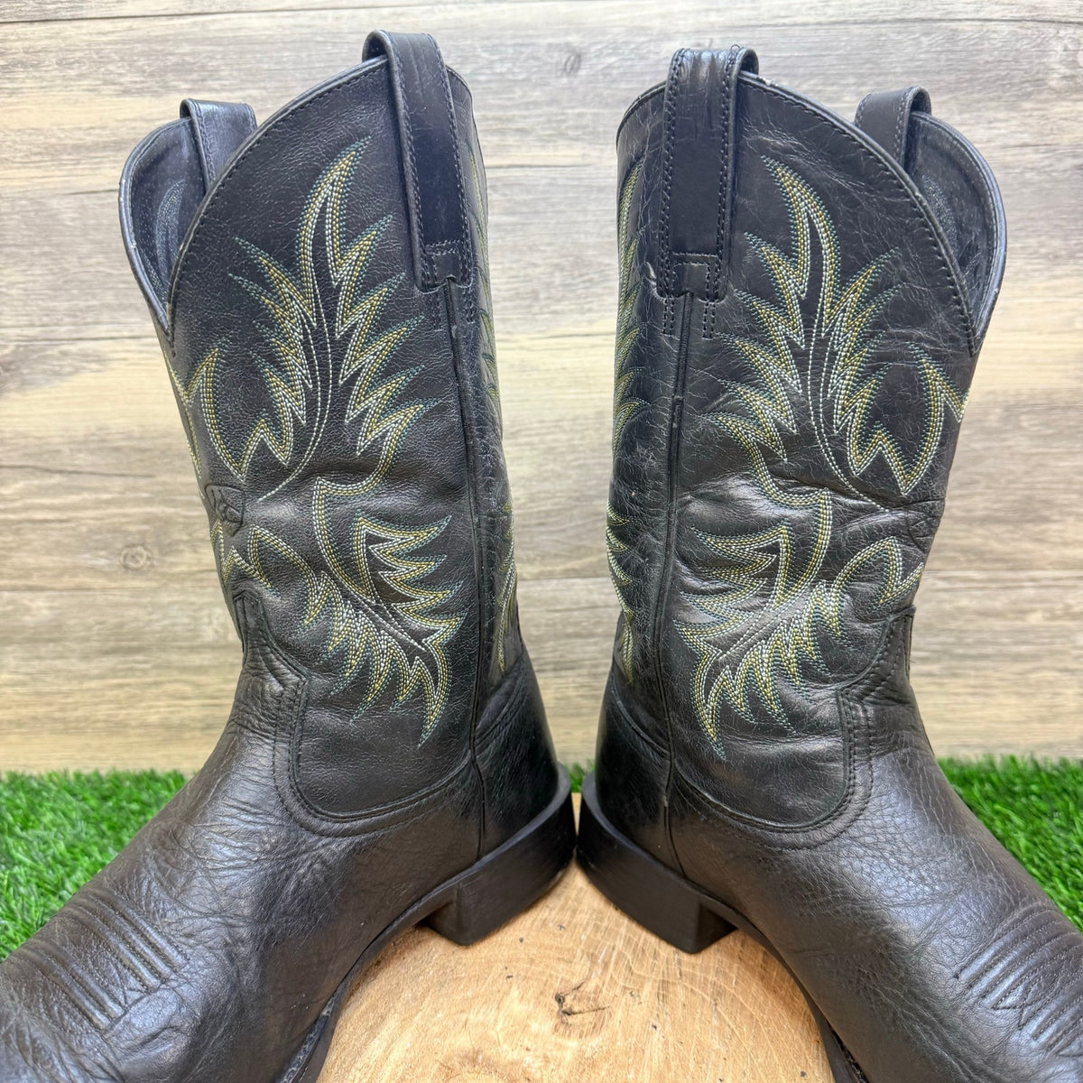 Ariat Men - Size 10D - Black/Green Heritage Western Cowboy Boots 10009594