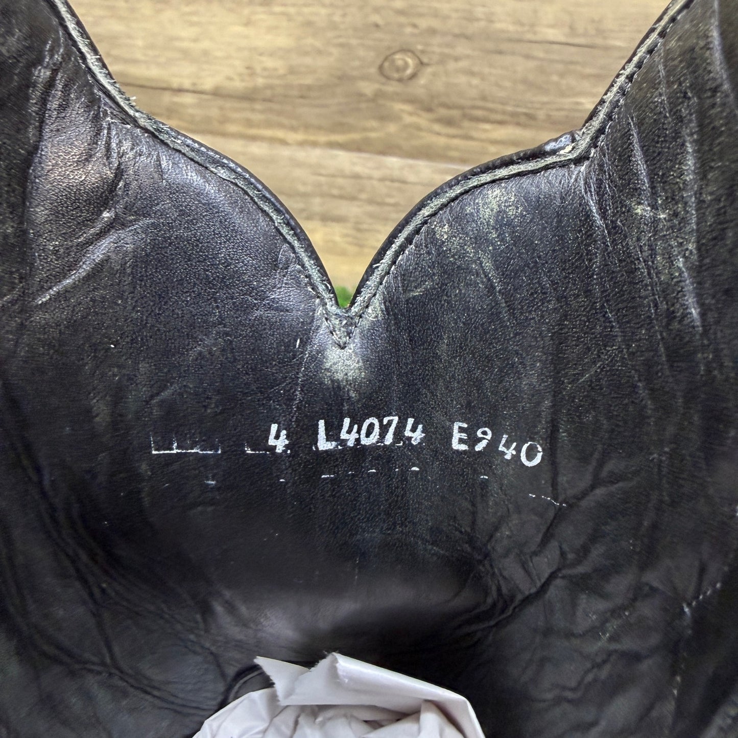 Denver Mountains Women - Size 7 - Black/Brown Hand Tooled Cowboy Boots L4074