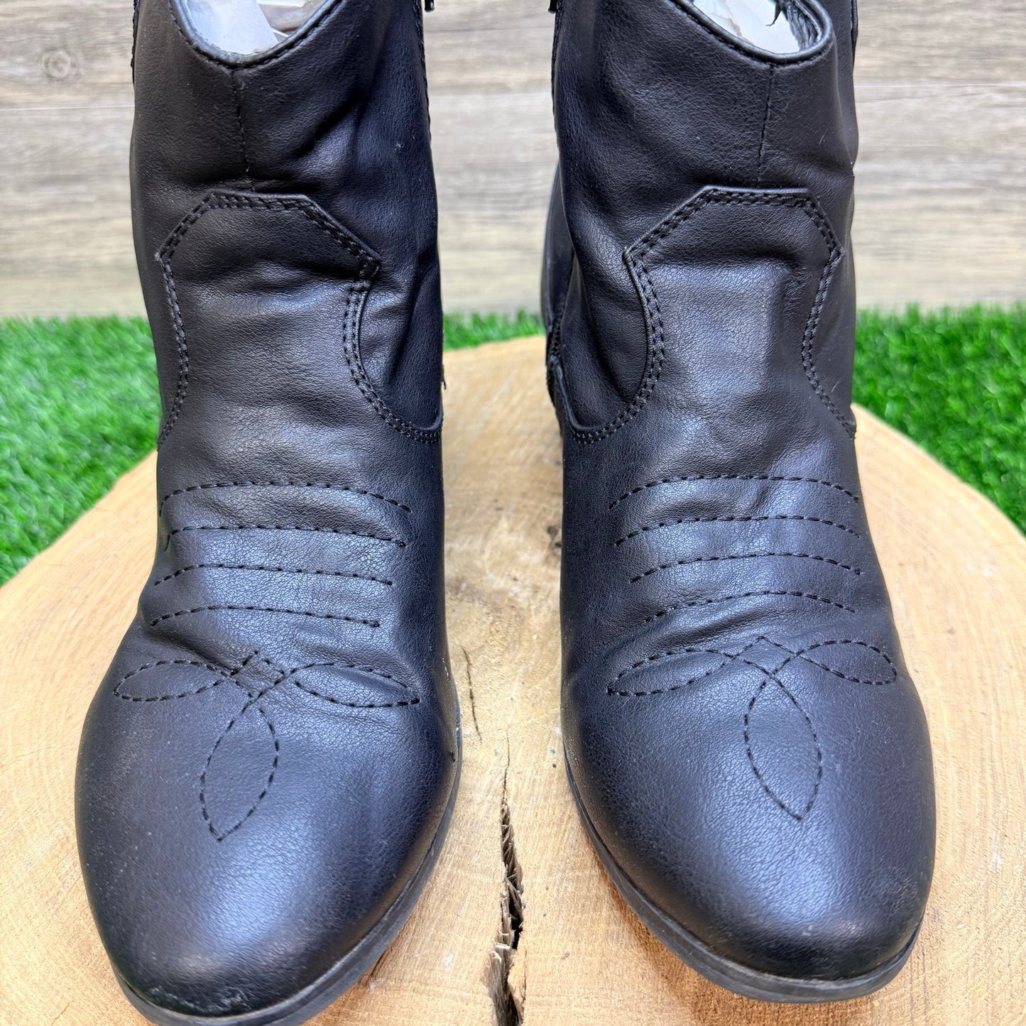 Rampage Women - Size 10M - Black Ankle Zipper Boots Whendl