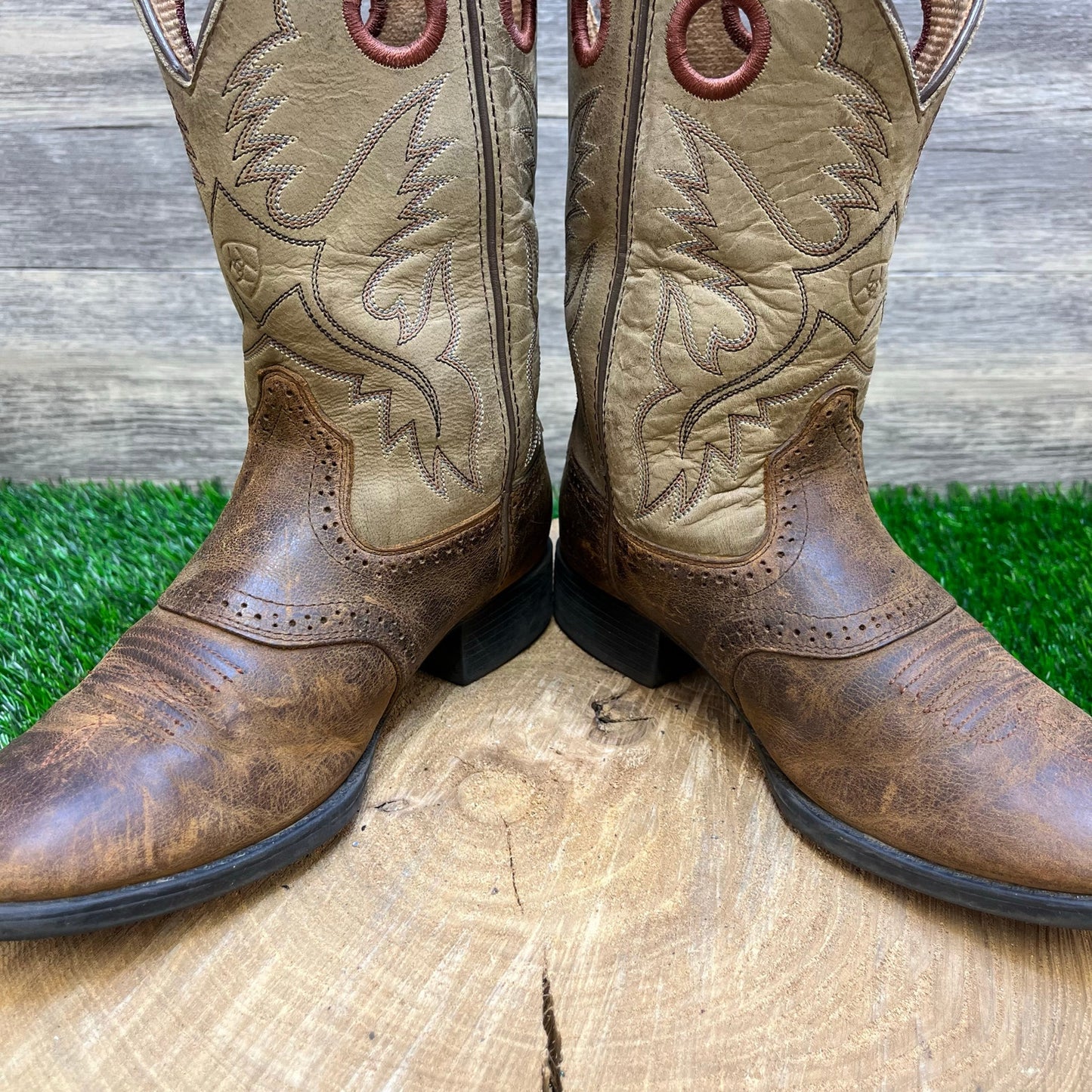 Ariat Youth - Size 1.5 - Brown Cowboy Boots Style 10001798