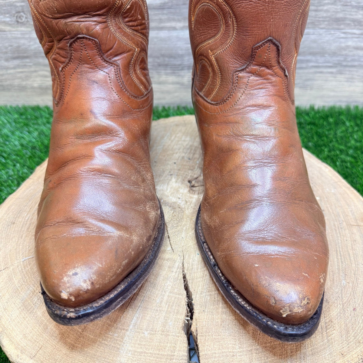Unknown Men - Size 9D - Vintage Brown Western Cowboy Boots 78212