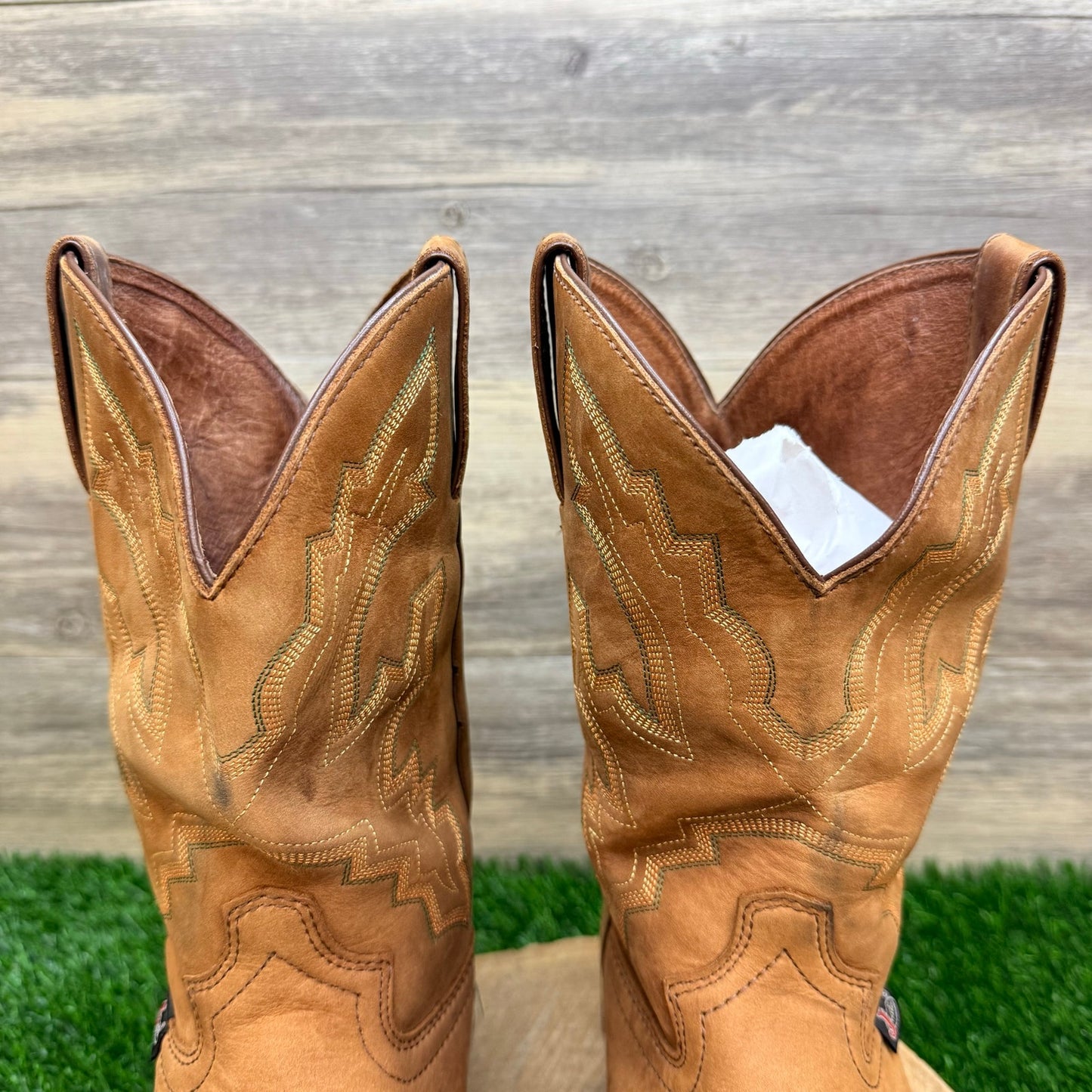 Justin Men - Size 10D - Tan George Strait Western Cowboy Boots 9013