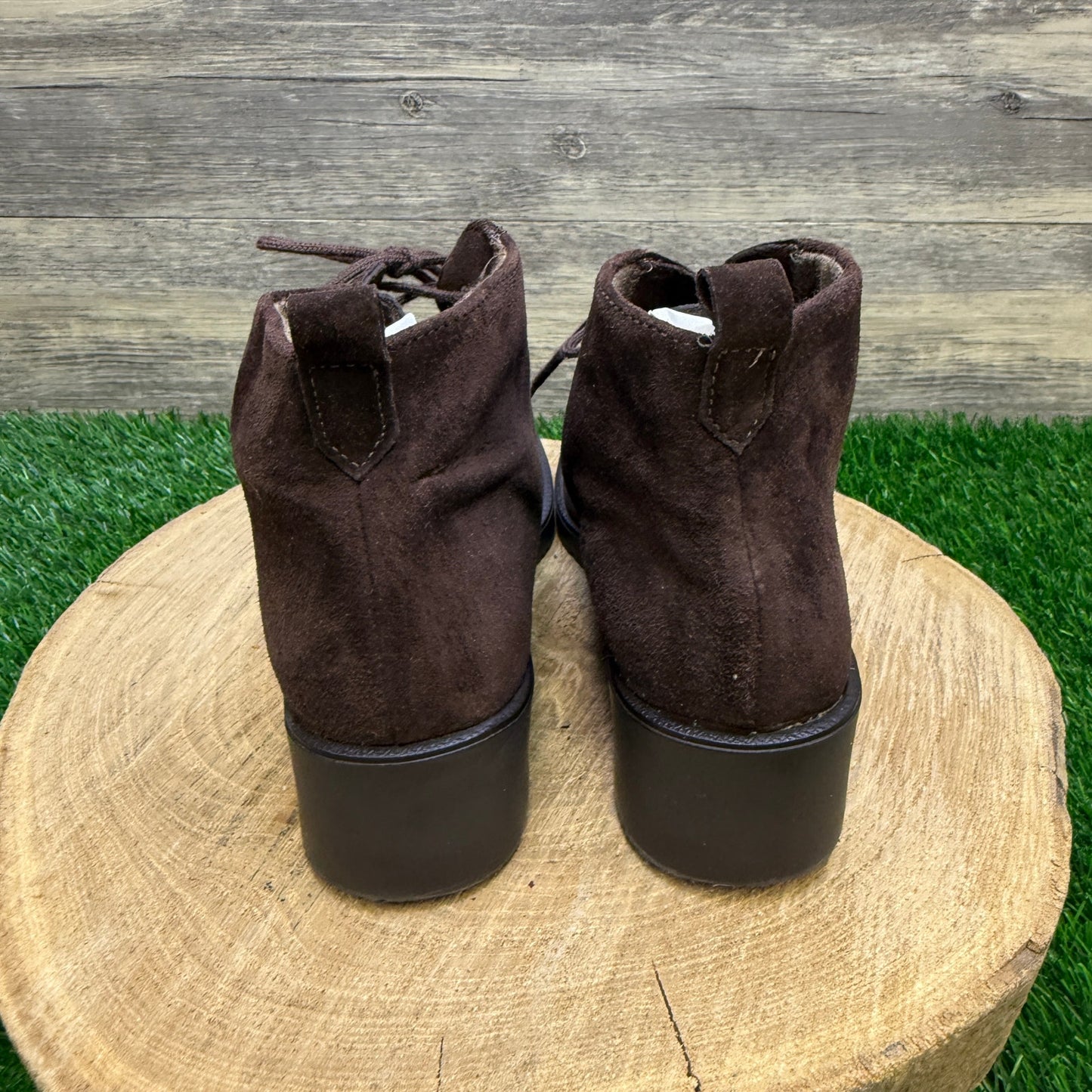 Hushpuppies Women - Size 8.5M - Dark Brown Suede Ankle Lace Boots Style 295031