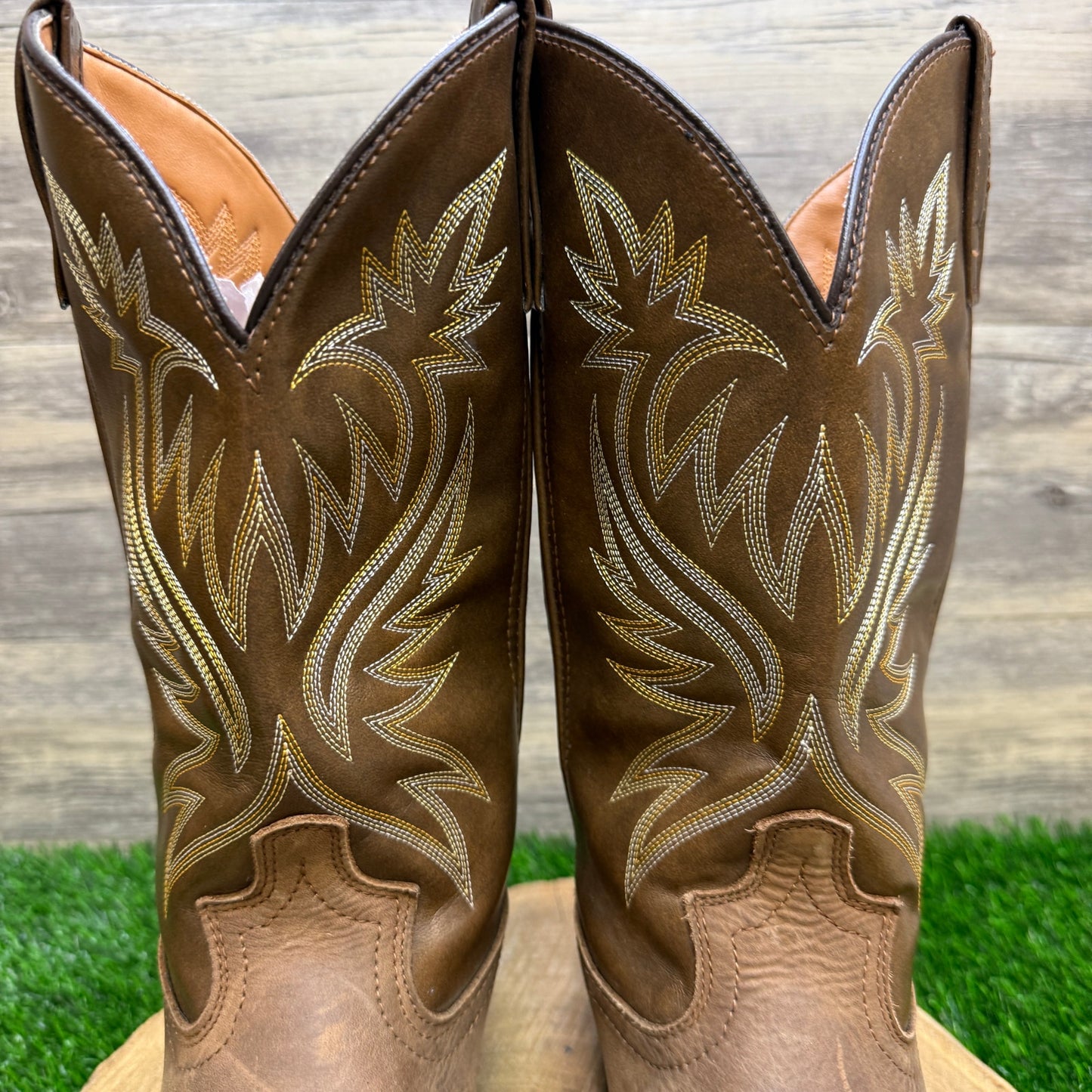 Laredo Men - Size 8.5D - Brown Pull On Cowboy Boots Style 4212
