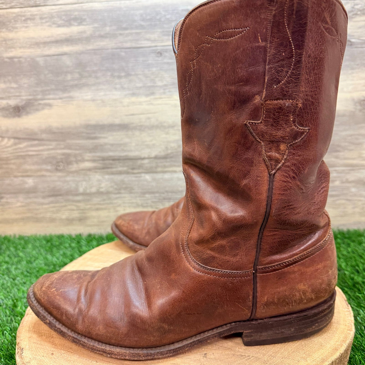 Lucchese Men - Size 10D - Brown Short Shaft Western Cowboy Boots L85086R
