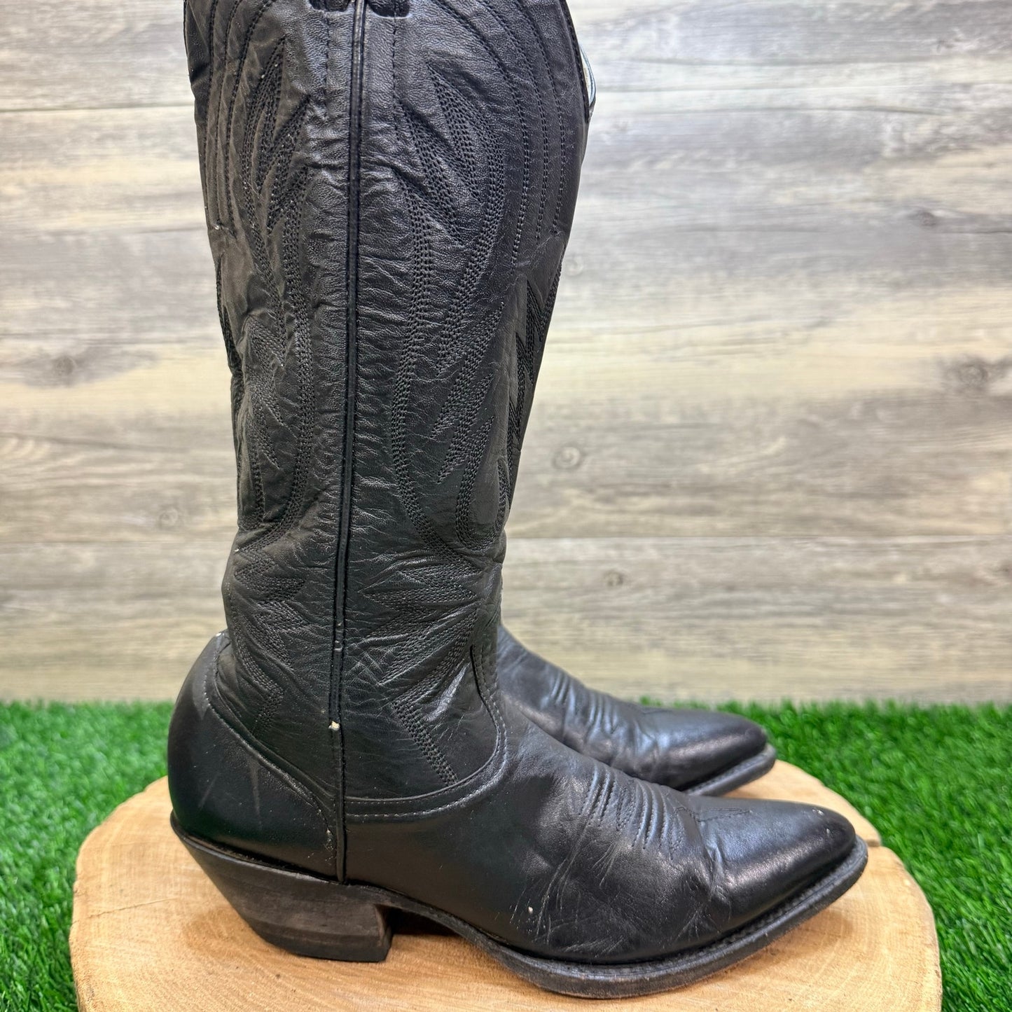 Creations by Lana Women - Size 6 - Vintage Black Western Cowboy Boots 8112