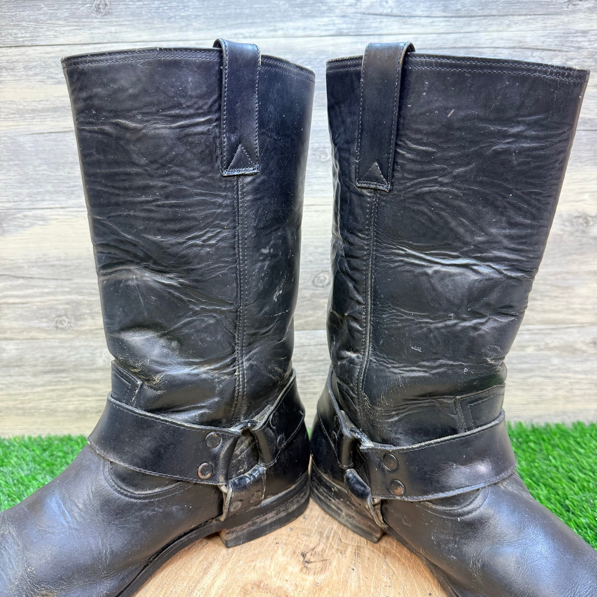 Tony Yong Men - Size 11 - Black Harness Engineer Handmade Moto Boots