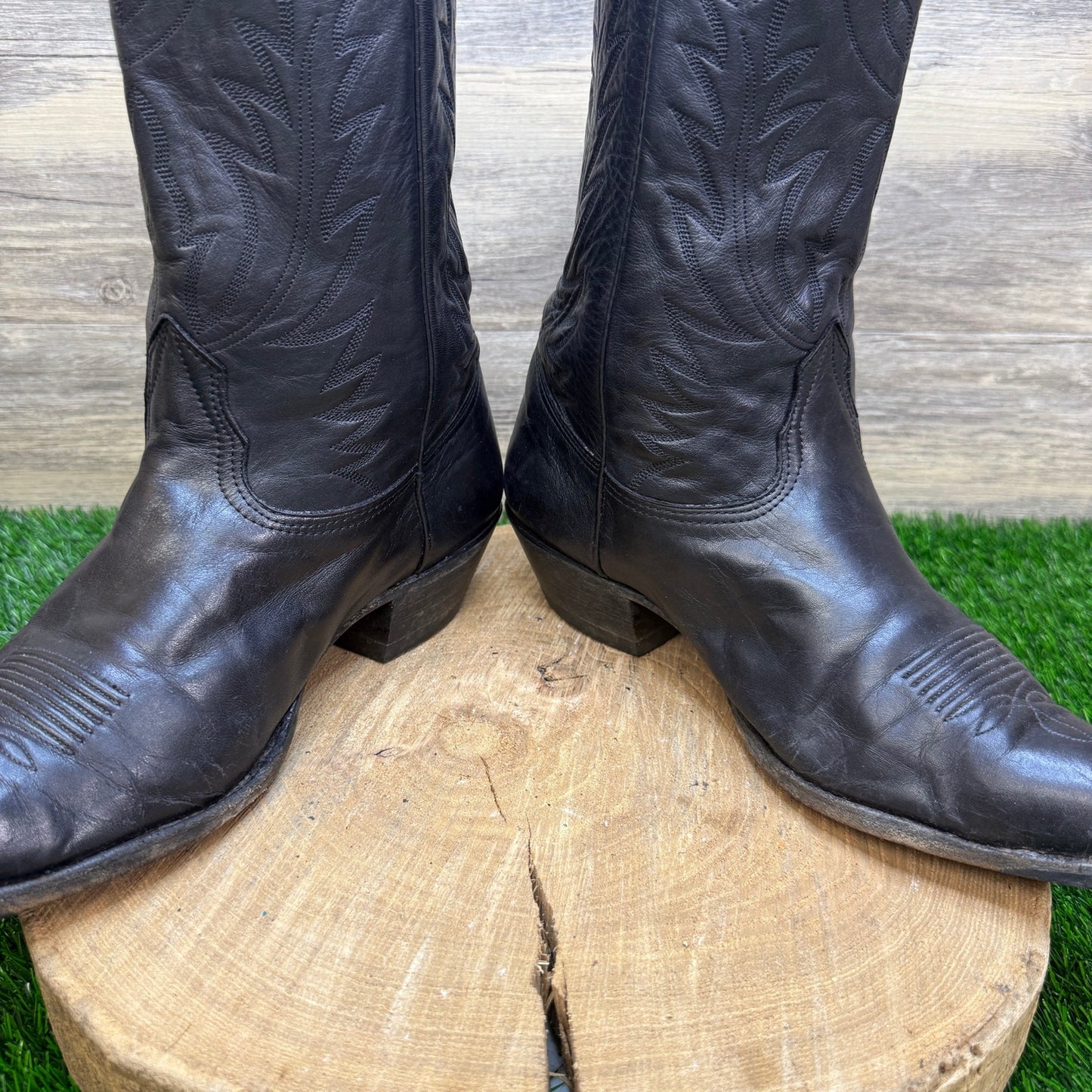 Unknown Men - Size 10EE - Black Western Cowboy Boots Style 39334
