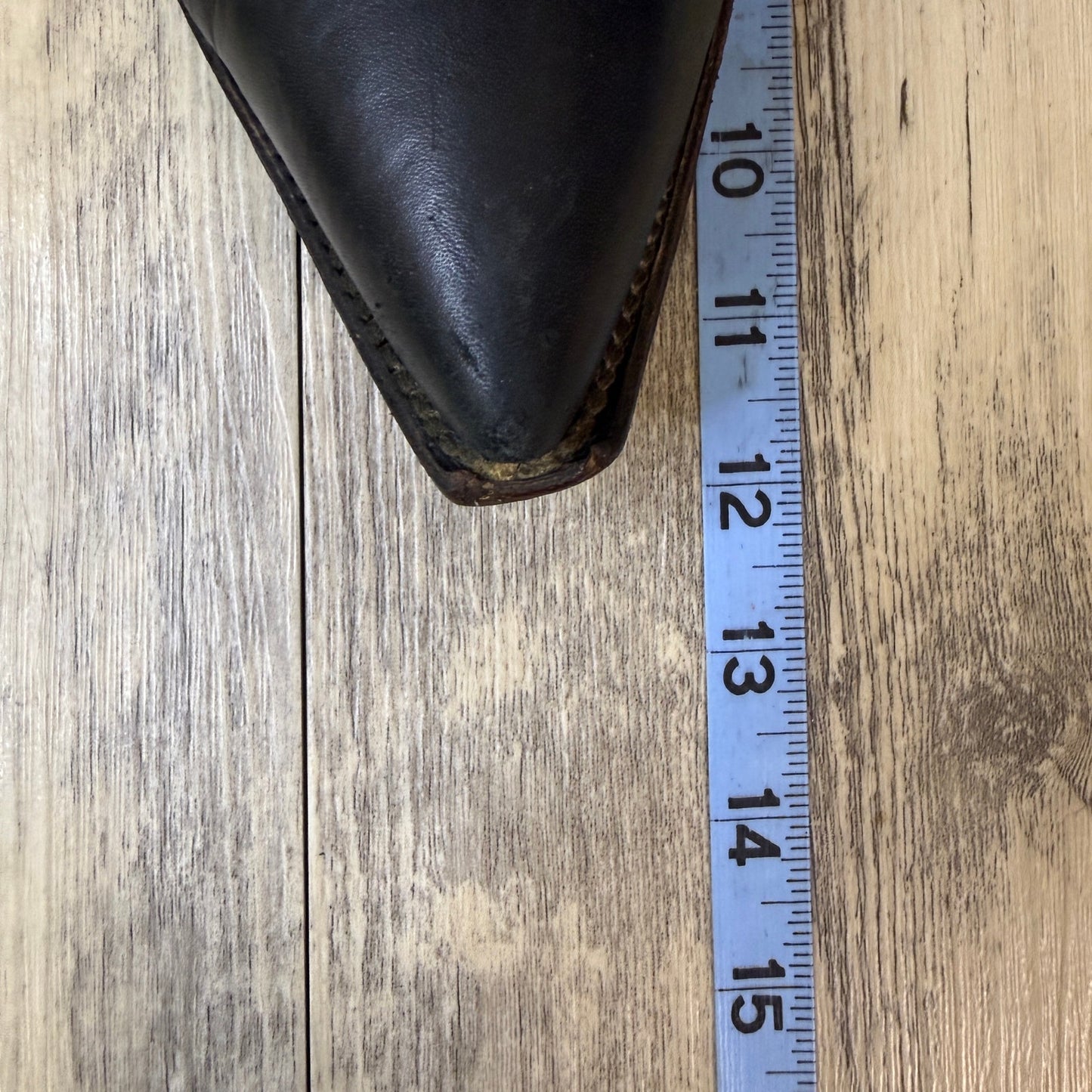 Zodiac Men - Size 9 - Vintage Black Snip Toe Western Cowboy Boots Style E221