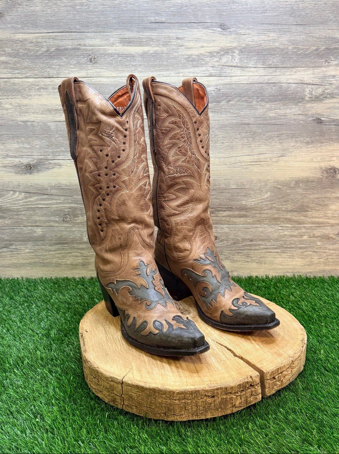 Dan Post Women - Size 8.5M - Brown / Black Wynona Cowboy Boots DP3278