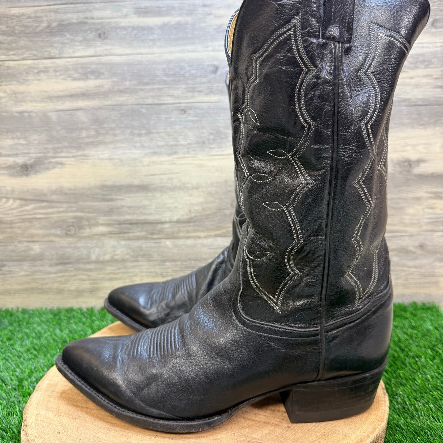 Tony Lama Men - Size 11D - Vintage Black Western Cowboy Boots 2966