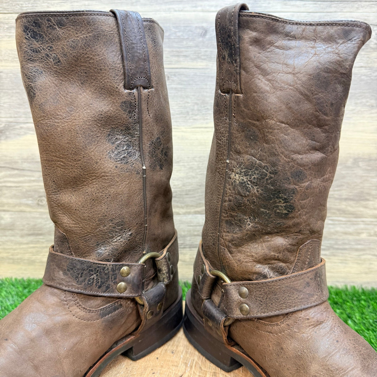 Harley Davidson Men - Size 9.5M - Brown Harness Moto Boots D93220