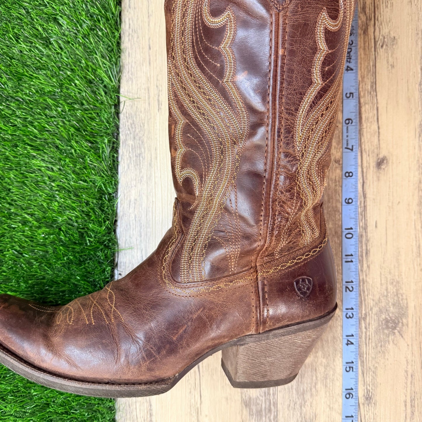 Ariat Women - 11B - Brown Lively Sassy Square Toe Cowboy Boots 10016357
