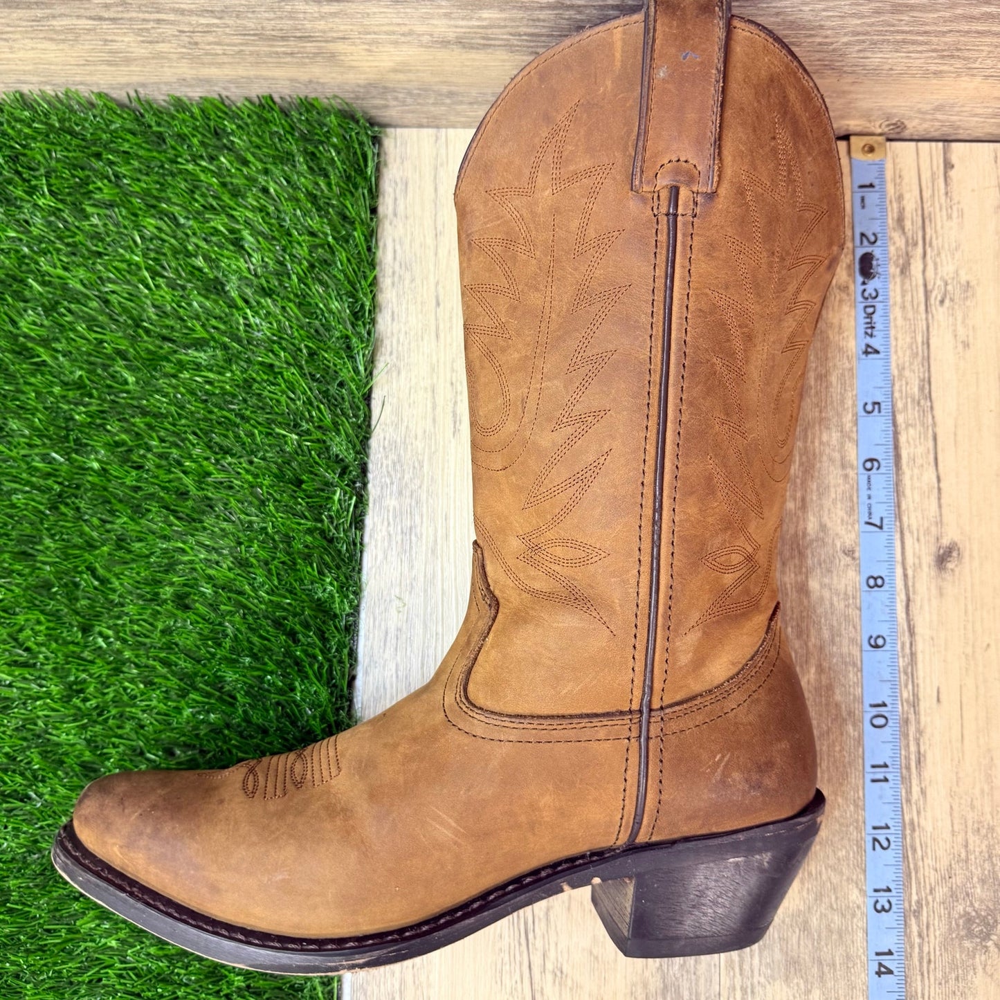 Durango Women - Size 8.5M - Tan Rodeo Ranch Western Cowboy Boots RD4112