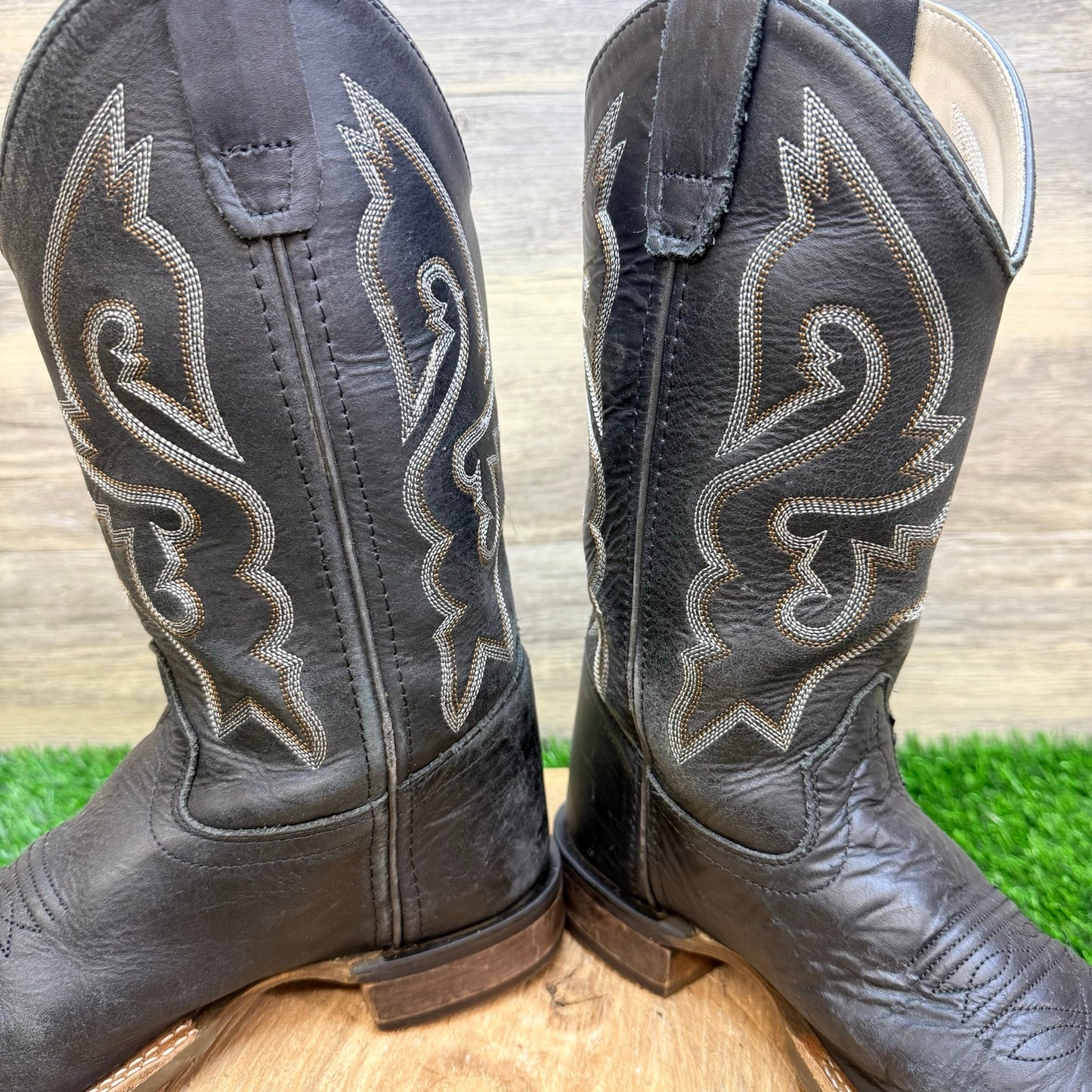 Cody James Youth - Size 5D - Black Square Cowboy Boots BCBSP23P7