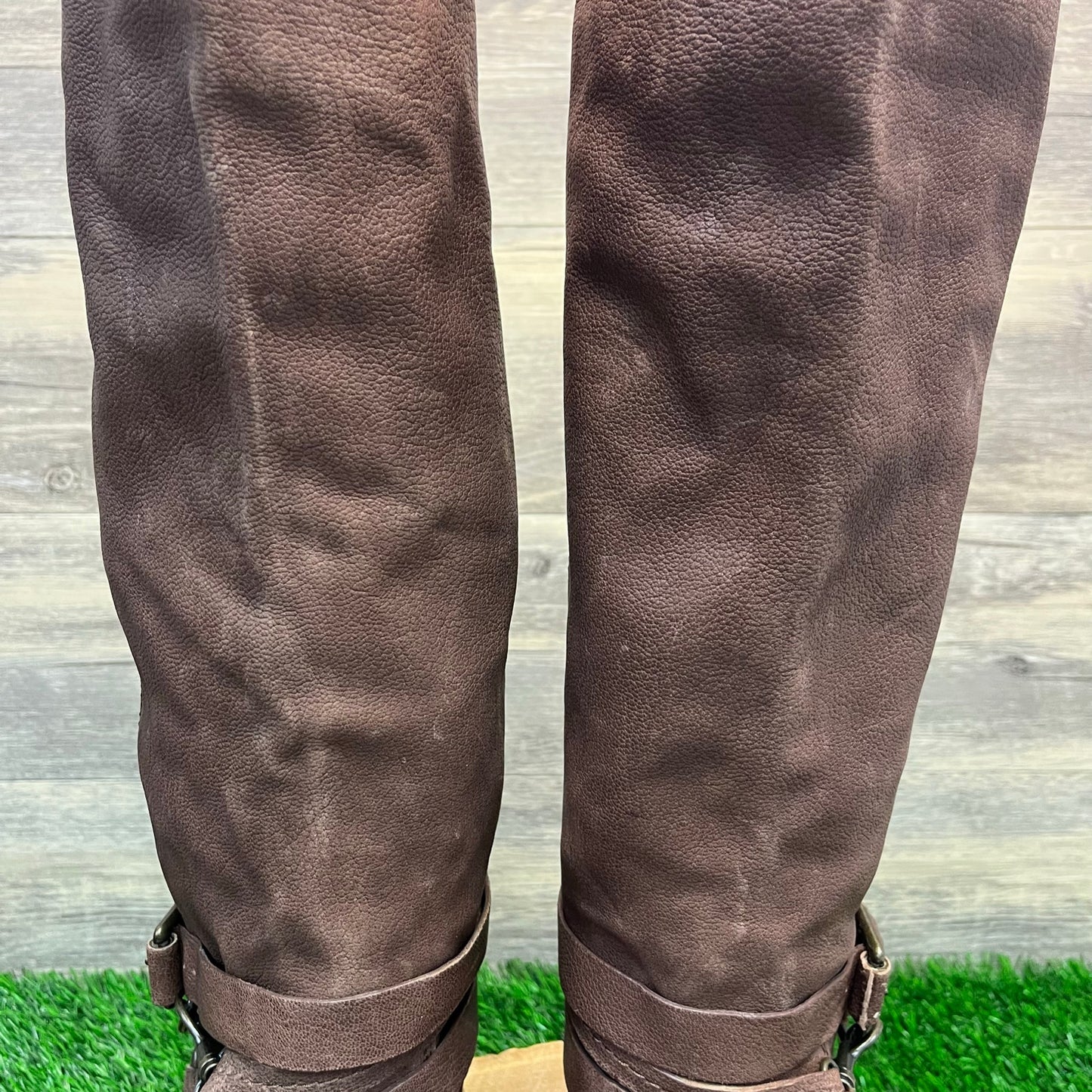 Gianni Bini Women - Size 8.5M - Brown Harness Tall Shaft Boots