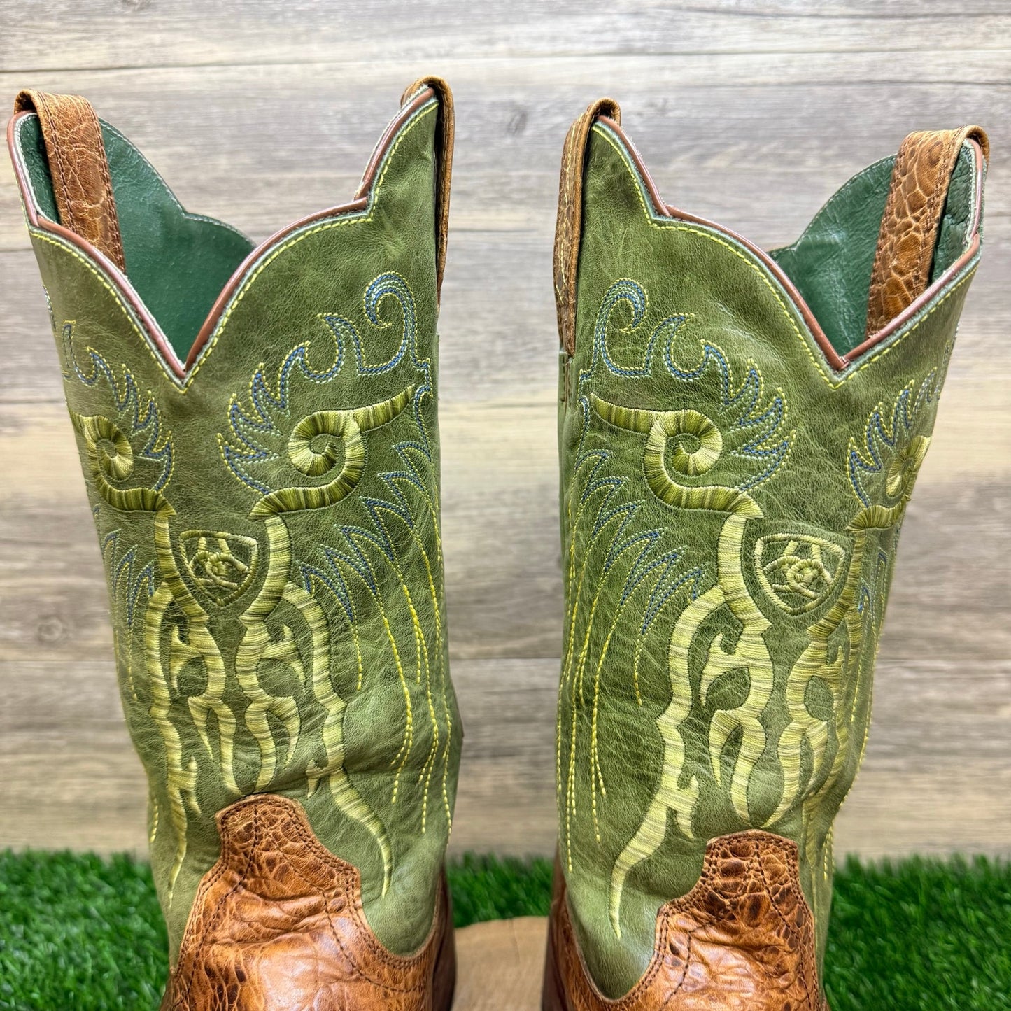 Ariat Men - Size 11.5D - Brown / Green Mesteno Square Toe Cowboy Boots 10006841