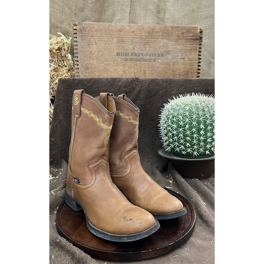Justin Women - Size 6.5B - Brown Roper Cowboy Boots Style L4609