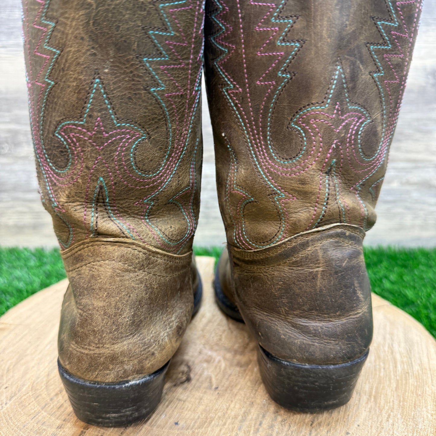 Smoky Mountain Youth - Size 4D - Tan/Pink Cowboy Boots Style 3531Y