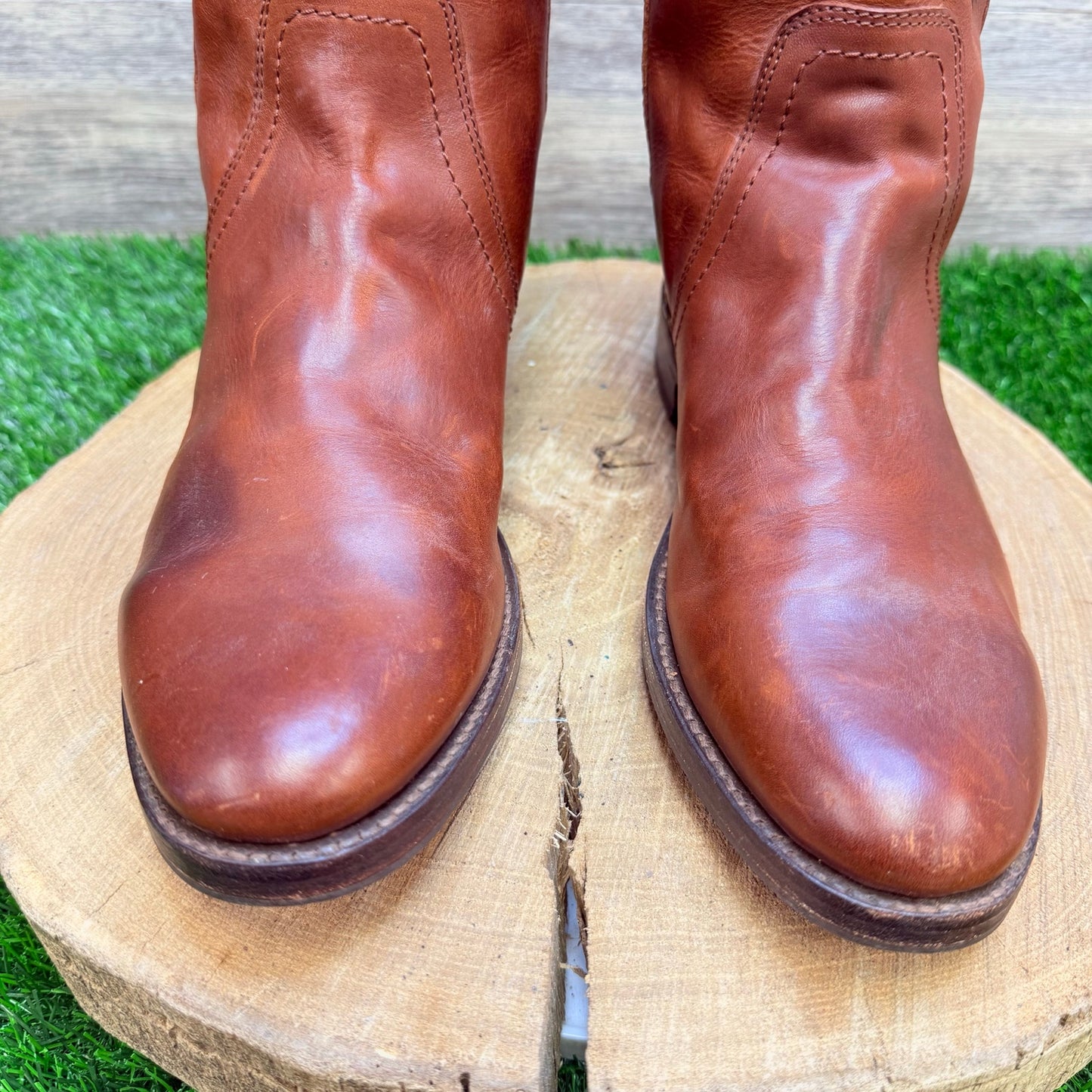 Frye Women - Size 9B - Brown Tall Studded Boots 77901