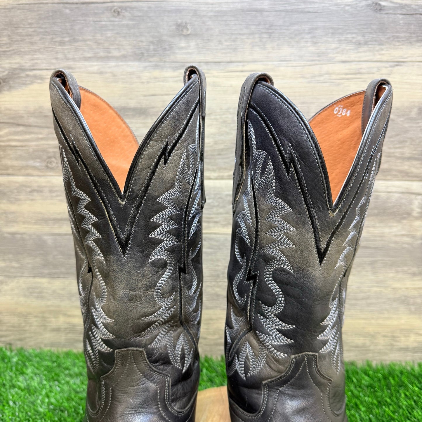 Dan Post Men - Size 12D - Distressed Black Elko Cowboy Boots DP 80321