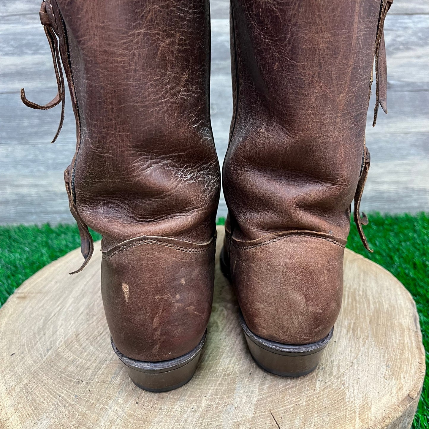 Capezio Women - Size 6.5M - Vintage Brown Fringe Conchos Cowboy Boots 89280