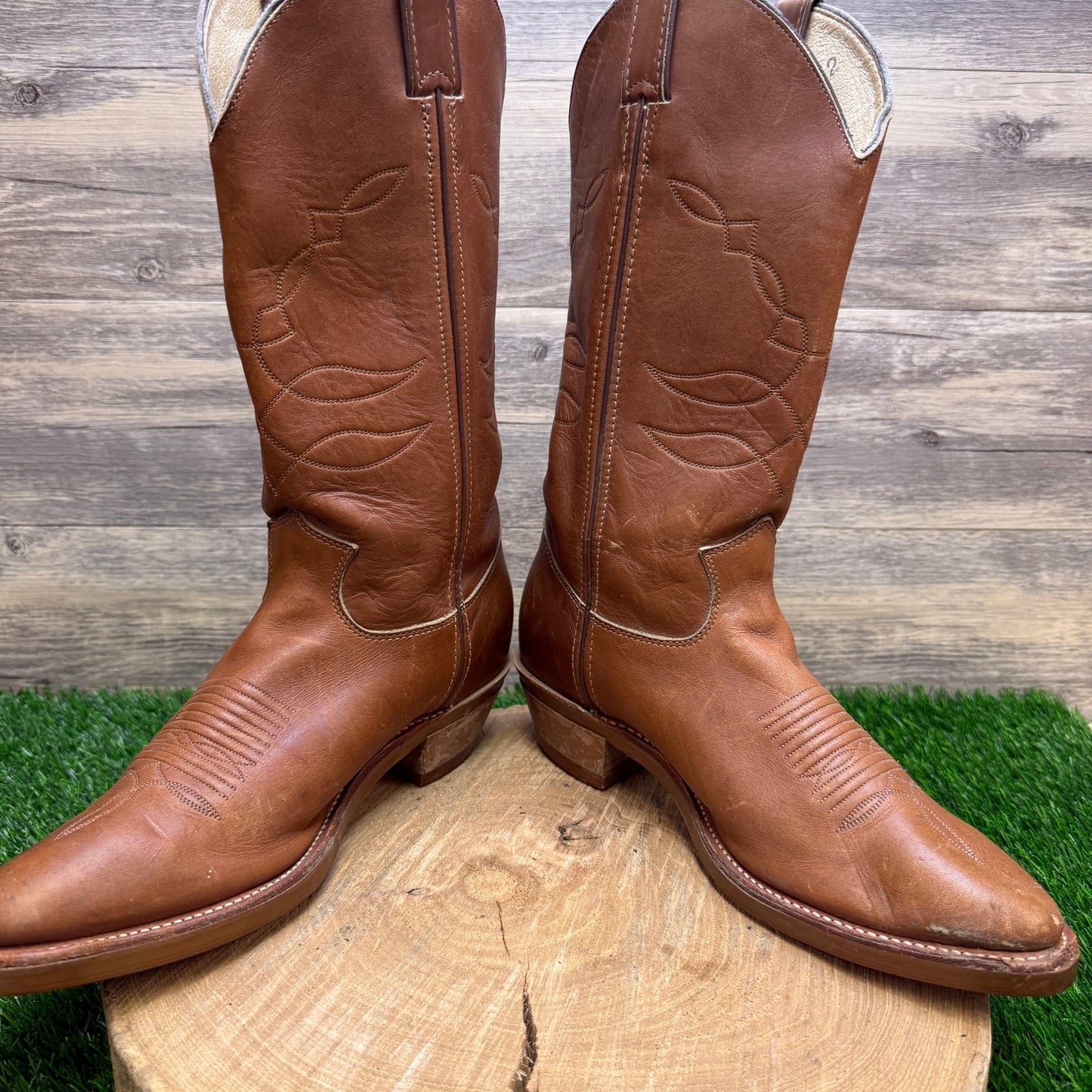 Justin Men - Size 9.5D - Brown Rancher Cowboy Boots Style 1173