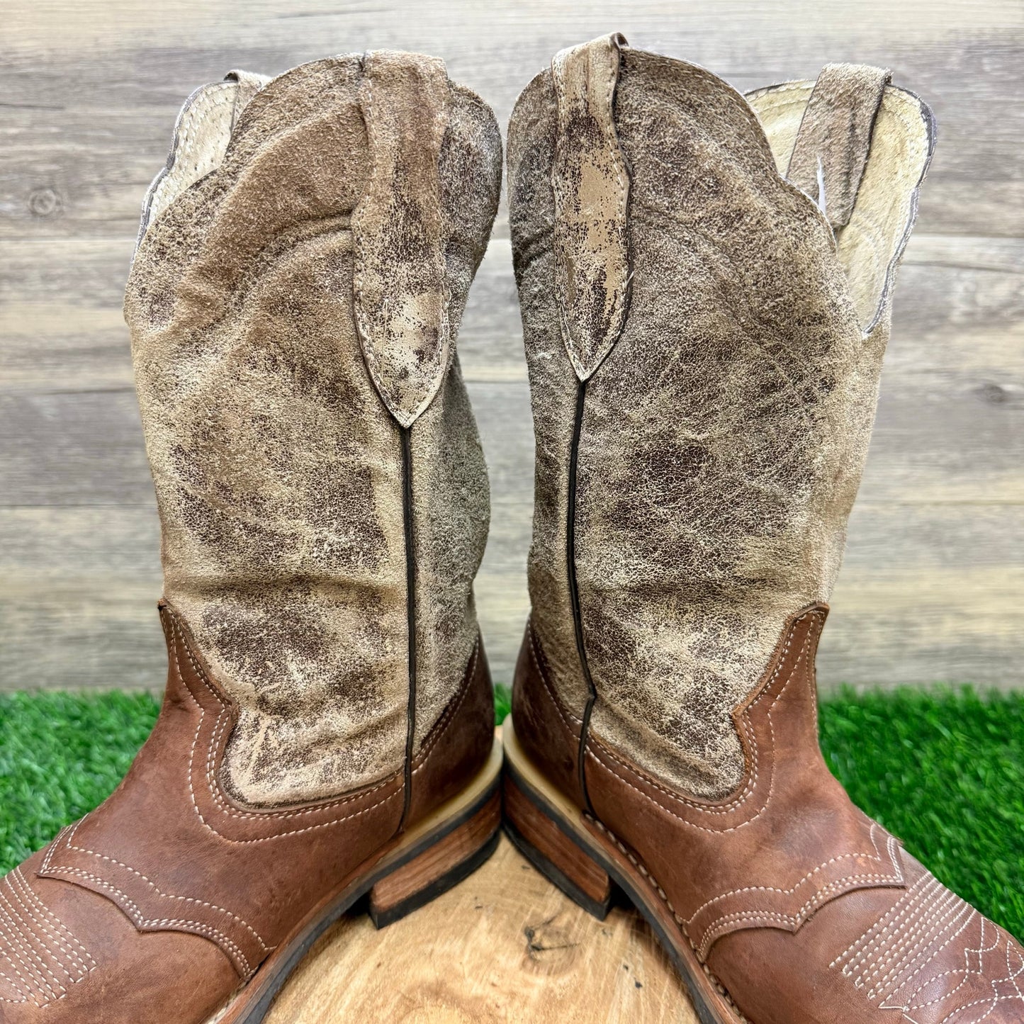 Eduardo’s Women - Size 6 - Brown Snip Toe Cowboy Boots 495