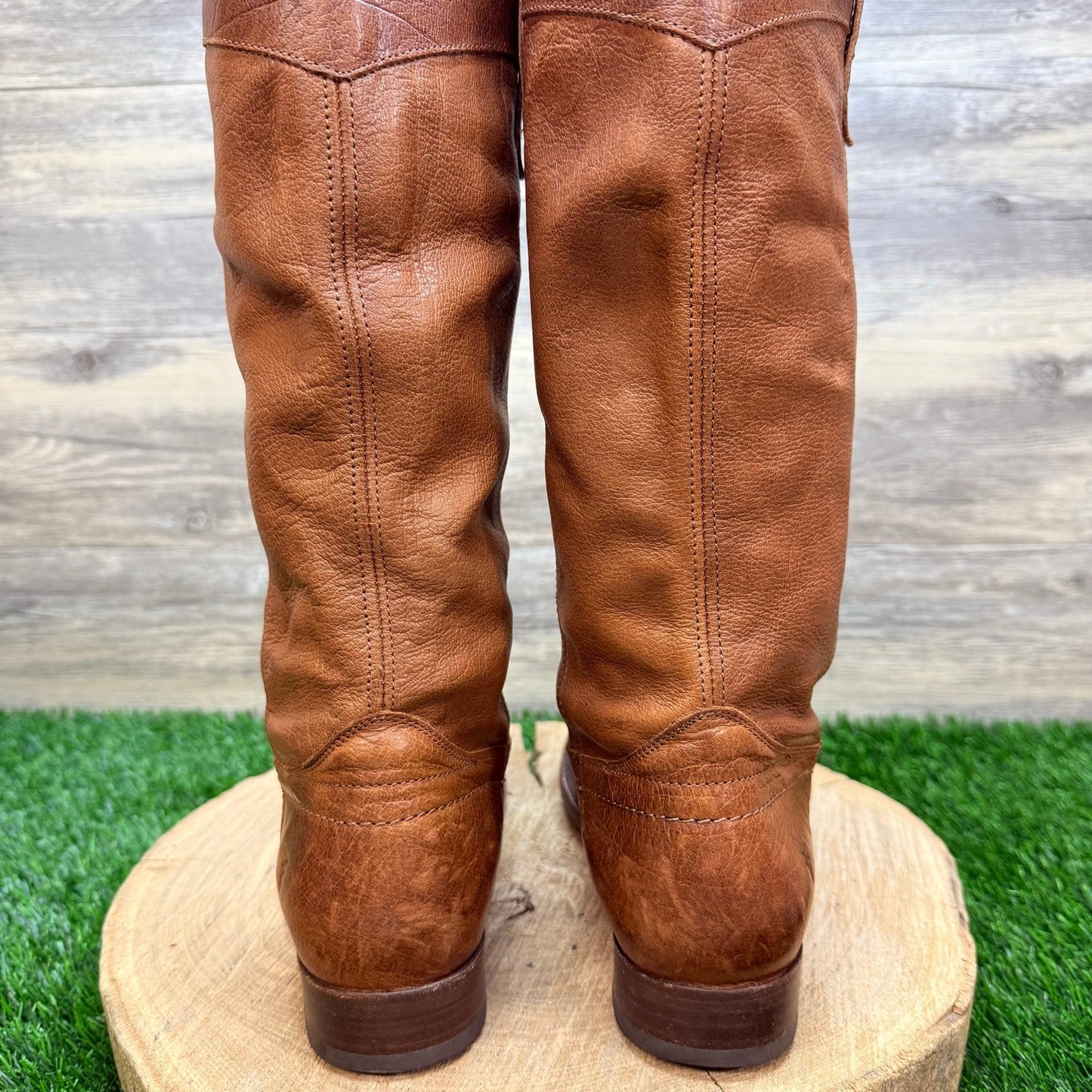 Frye Women - Size 7.5B - Cognac Melissa Pull On Cowboy Boots 3475456