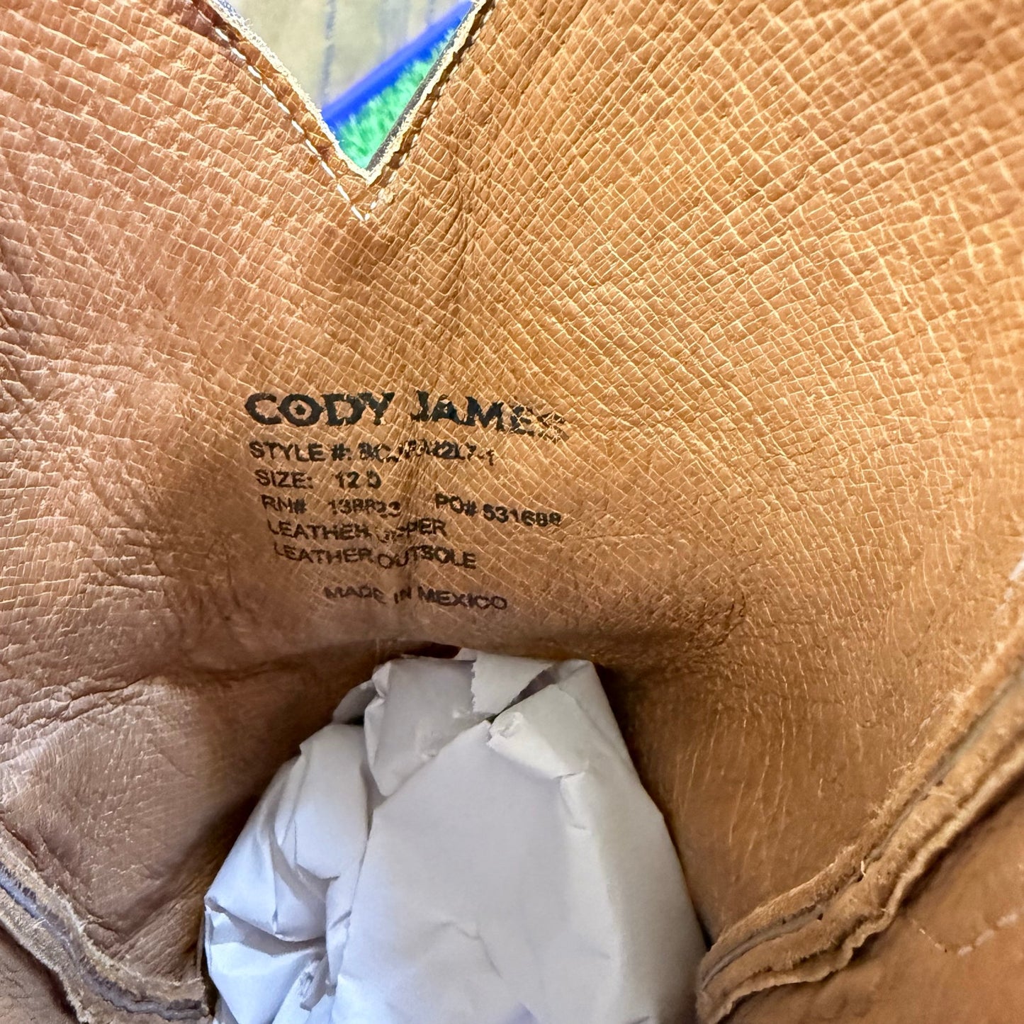 Cody James Men - Size 12D - Brown Square Western Cowboy Boors BCJFA22L7