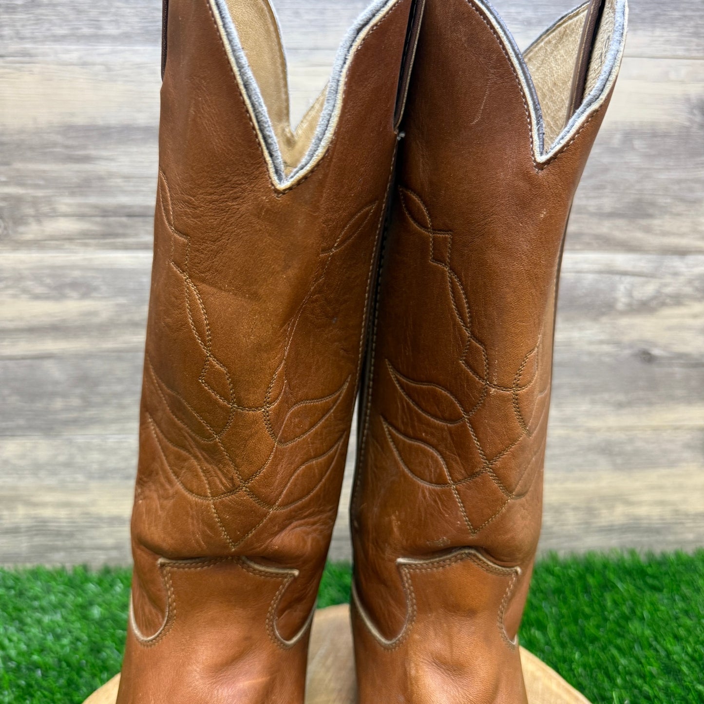 Justin Men - Size 9.5D - Brown Rancher Cowboy Boots Style 1173