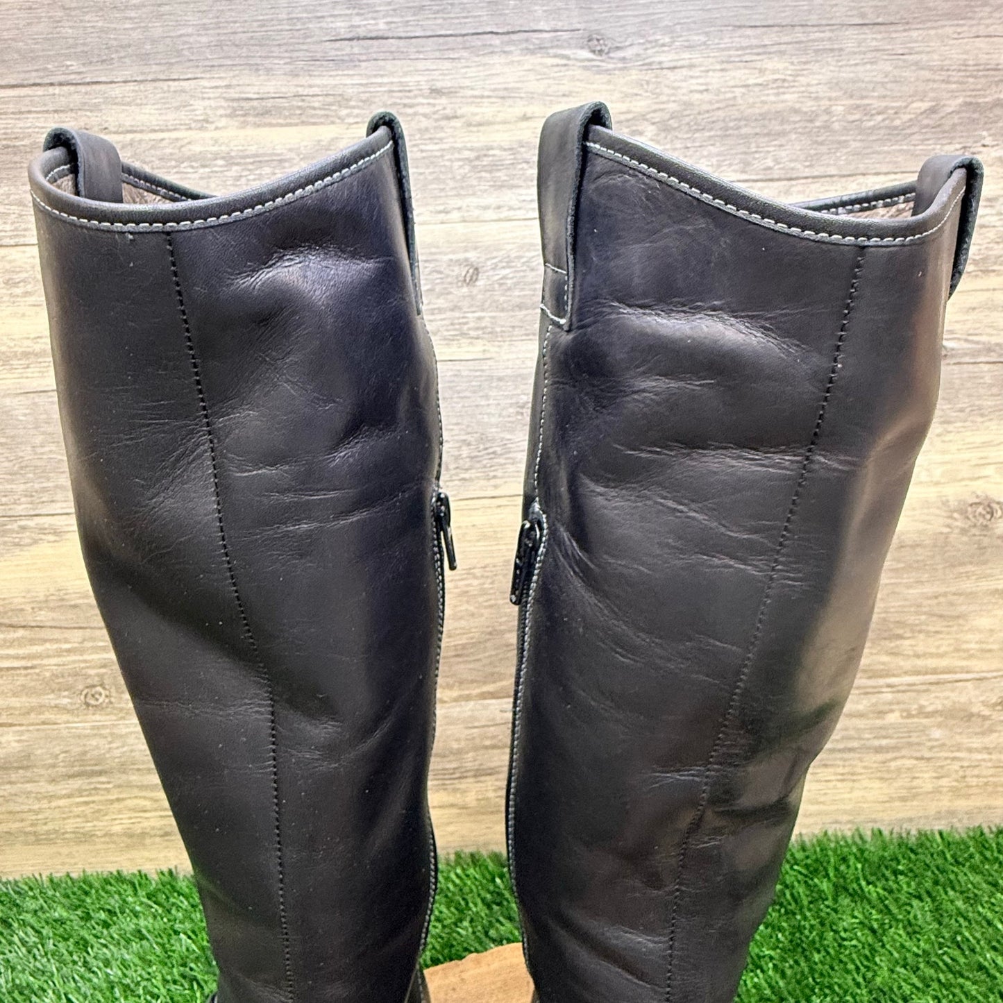 Taos Women - Size 7 - Black Faux Leather Tall Boots 008243