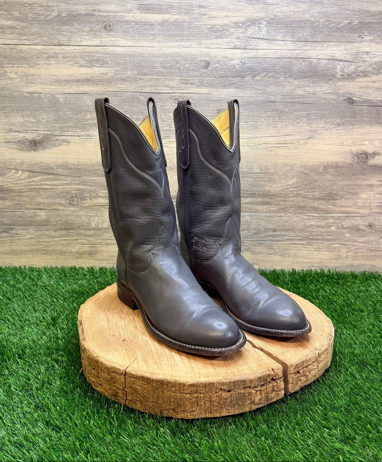 Tony Lama Women - Size 5.5B - Gray George Strait Roper Boots 9507