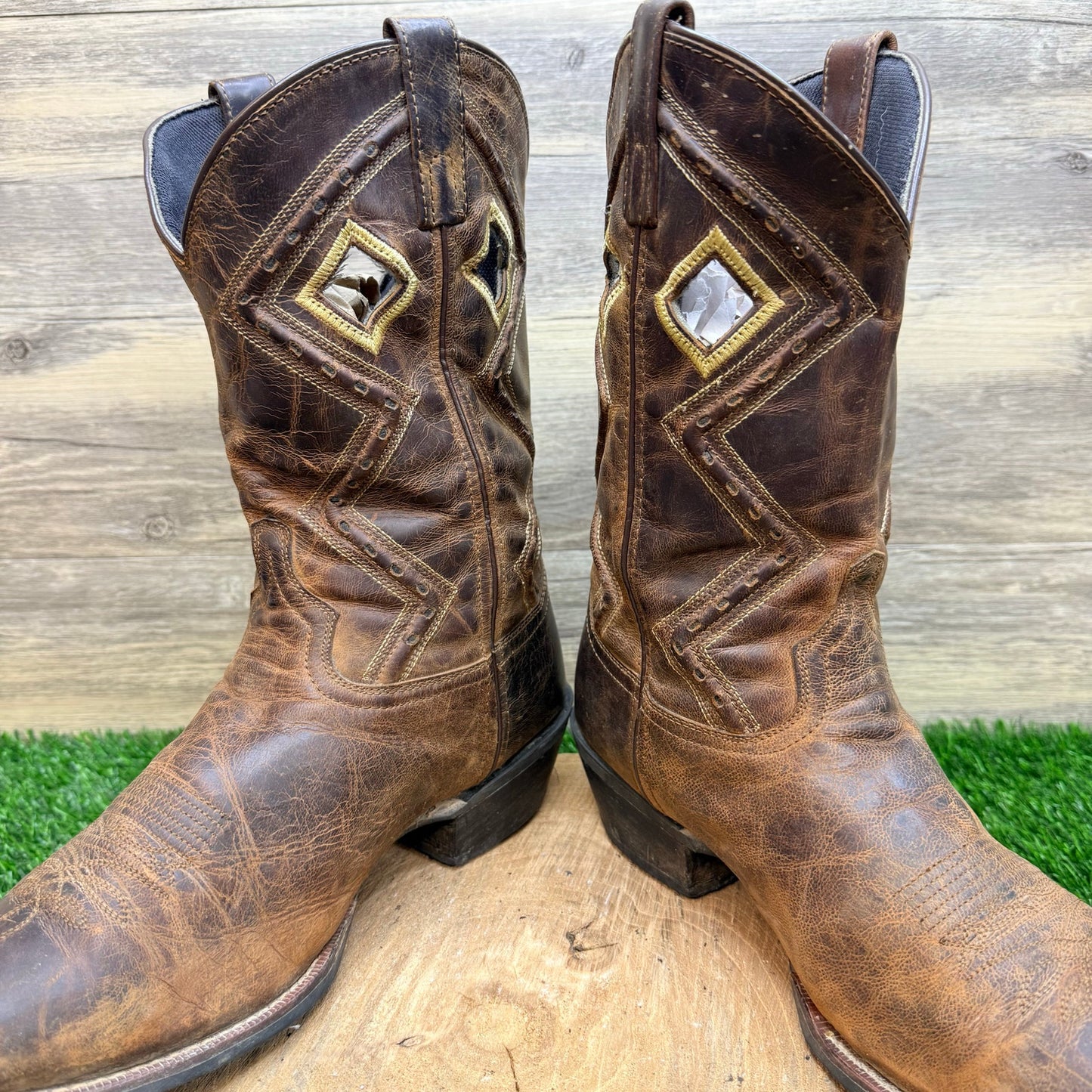 Laredo Men - Size 11EW - Brown Square Toe Western Cowboy Boots 68329