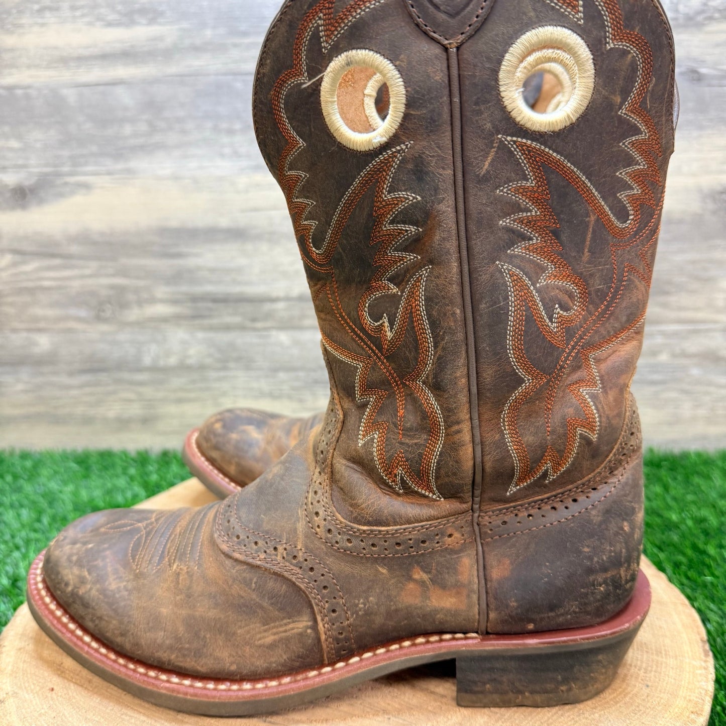 Ariat Women - Size 8.5B - Tan Heritage Rough Stock Cowboy Boots 10001594