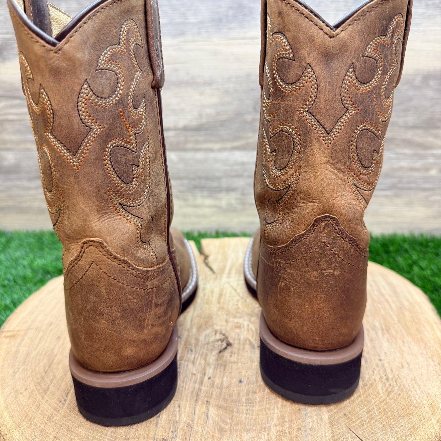 Smoky Mountain Youth - Size 11.5R - Brown Square Western Cowboy Boors 3520Y