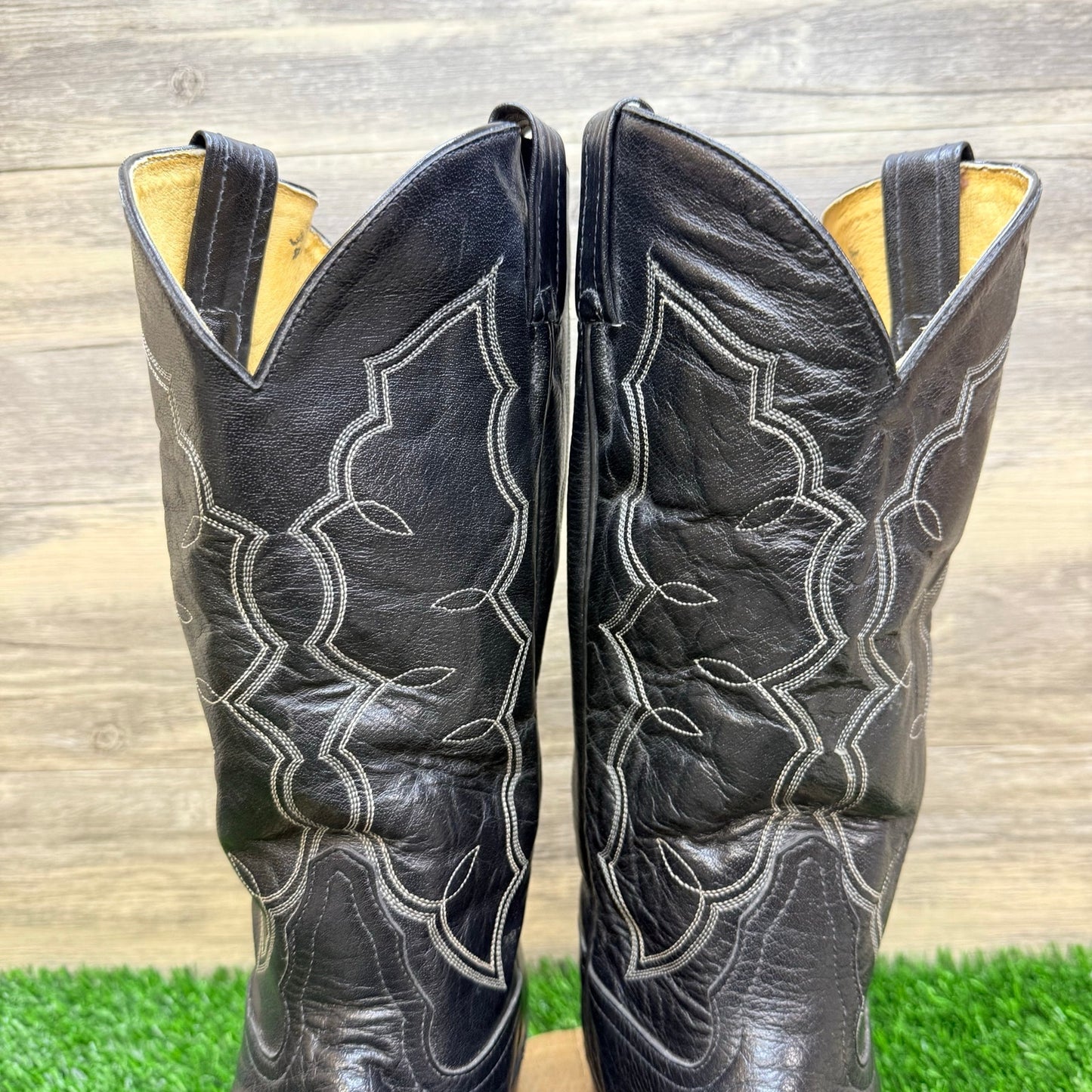 Tony Lama Men - Size 11D - Vintage Black Western Cowboy Boots 2966