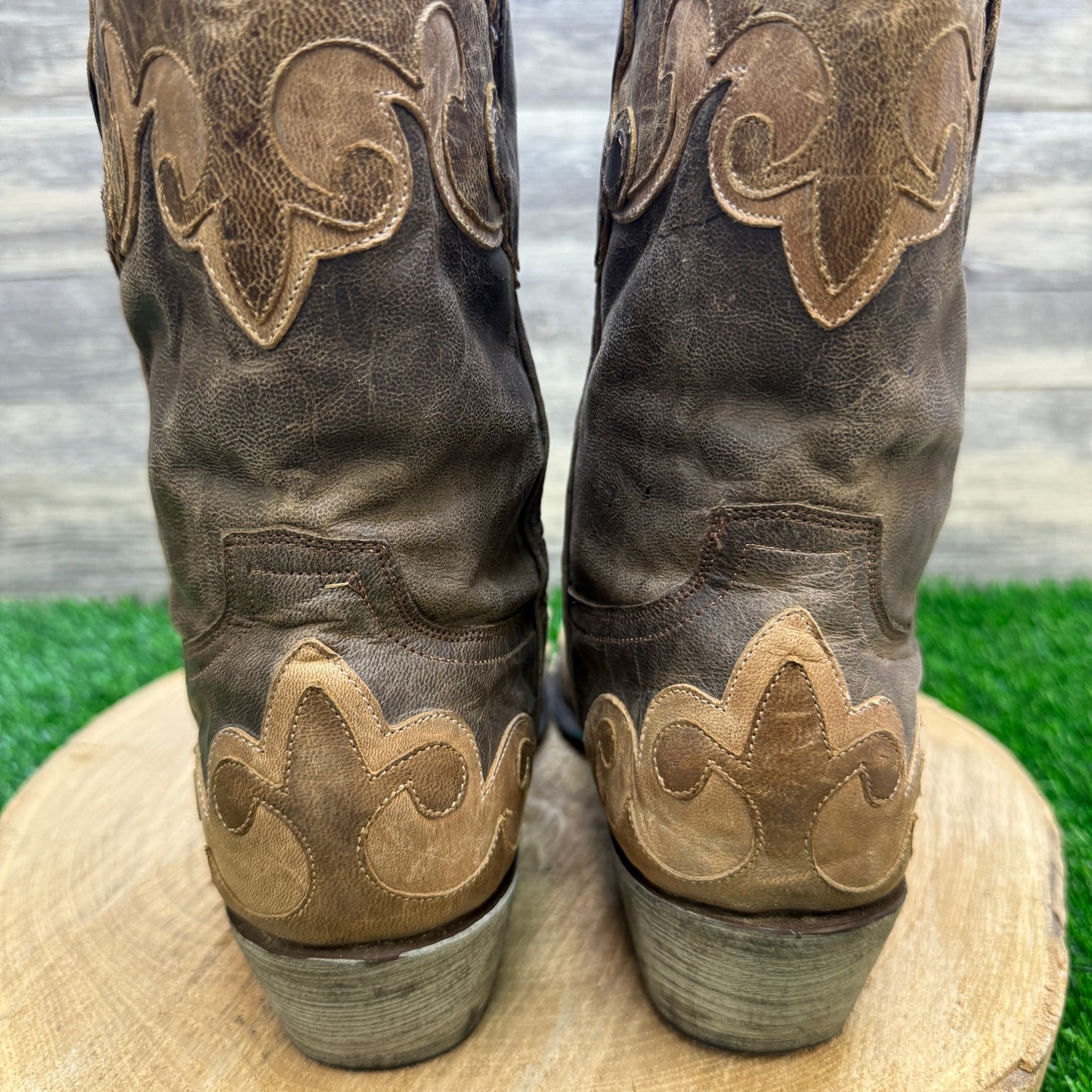 Lane Women - Size 10 - Brown Lexington Snip Toe Cowboy Boots Style LB0022C