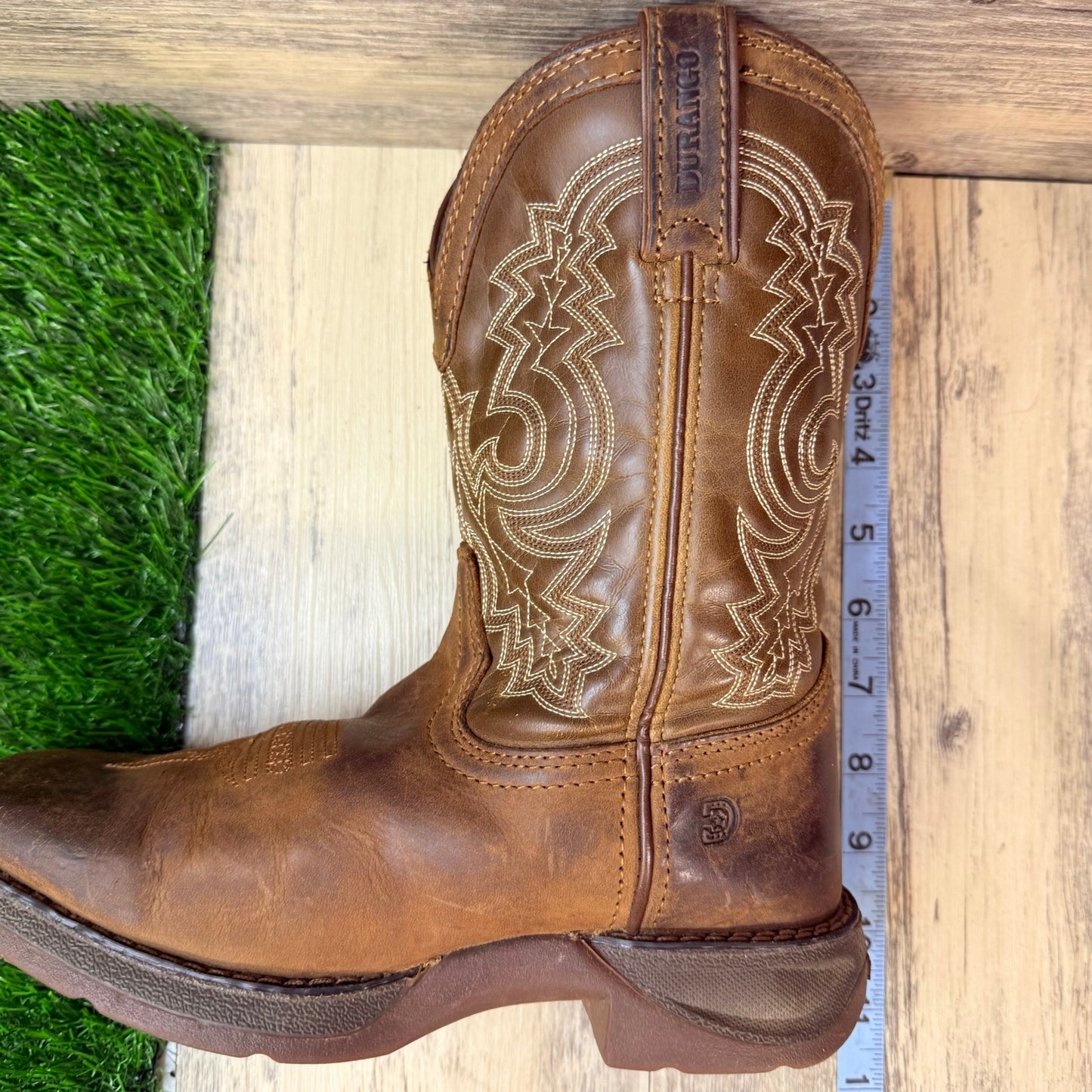 Durango Youth - Size 3.5M - Brown Square Toe Boots DBT0239Y
