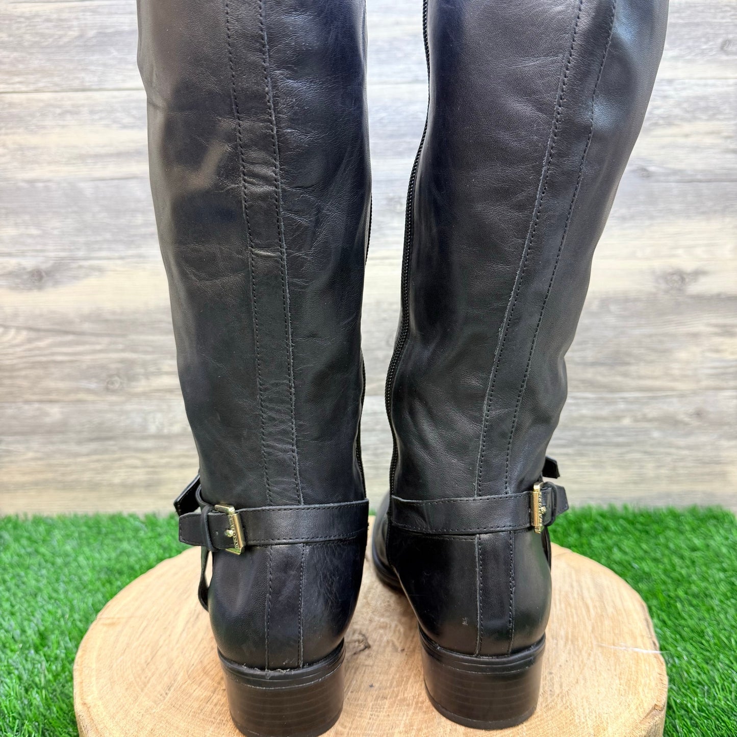 Lauren Women - Size 8B - Black Harness Riding Boots Marion