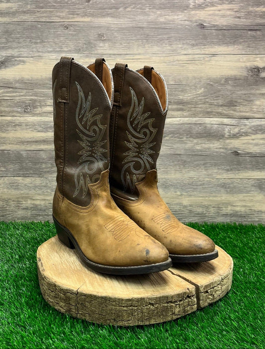 Laredo Men - Size 10EW - Two Tone Brown Cowboy Boots Style 4242