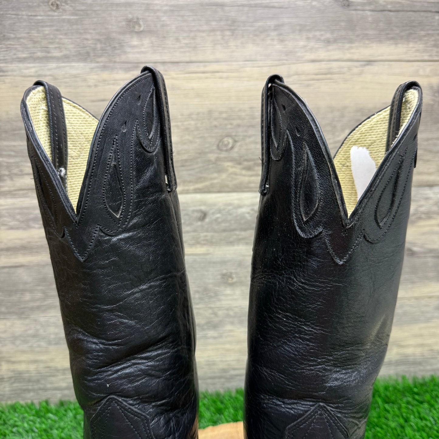 Unknown Women - Size 6 - Vintage Black Cutout Cowboy Boots 2175