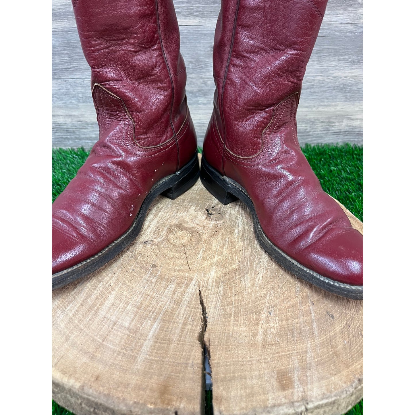 Nocona Women - Size 5.5B - Vintage Red Roper Cowboy Boots Style 5075