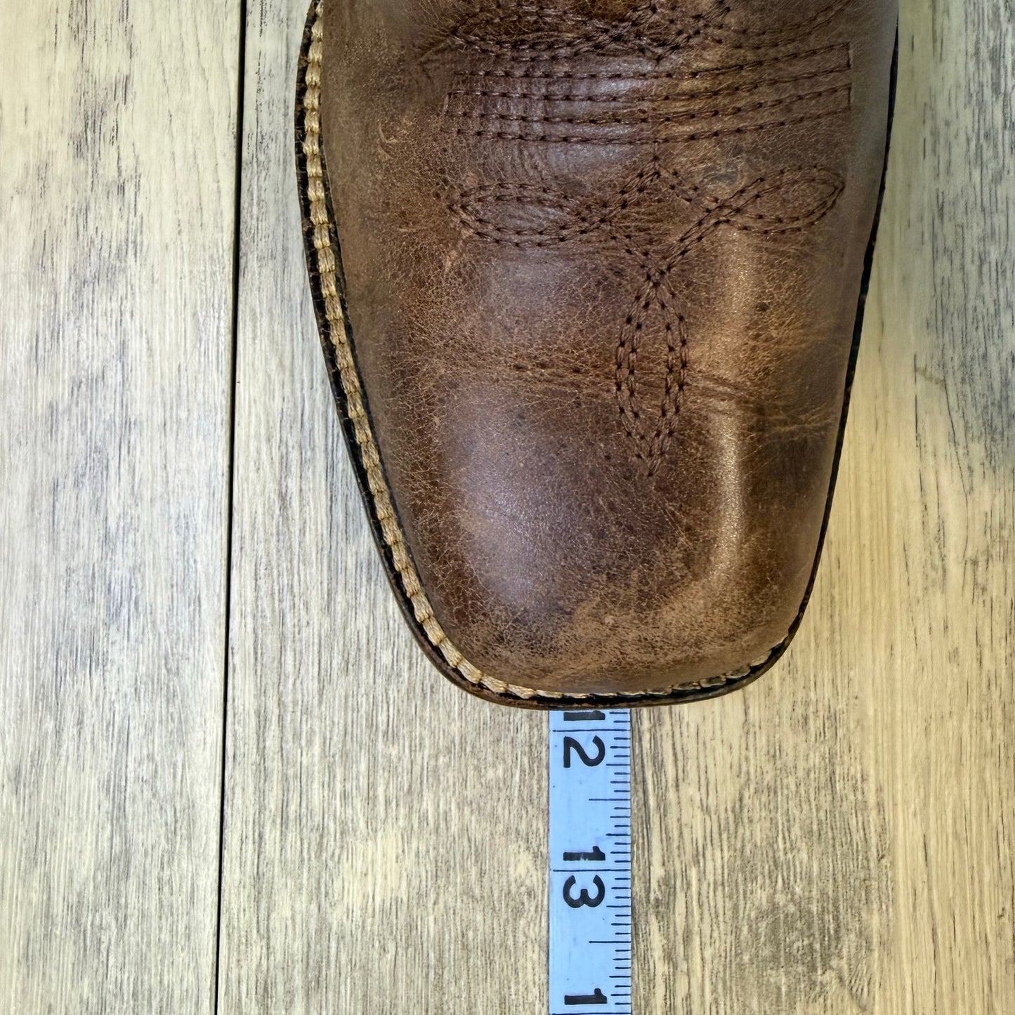 Brunellos Men - Size 9.5 - Brown Harness Square Toe Boots E002