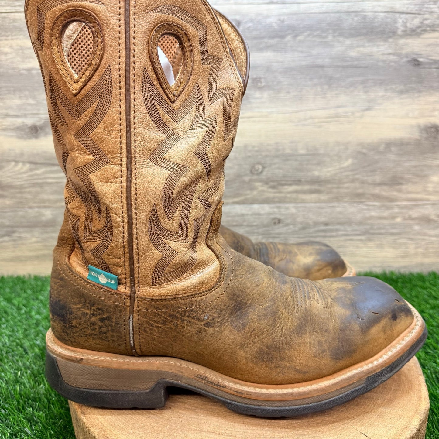 Twisted X Men - Size 10EE - Brown Square Steel-Toe Square Cowboy Boots MLCCW05