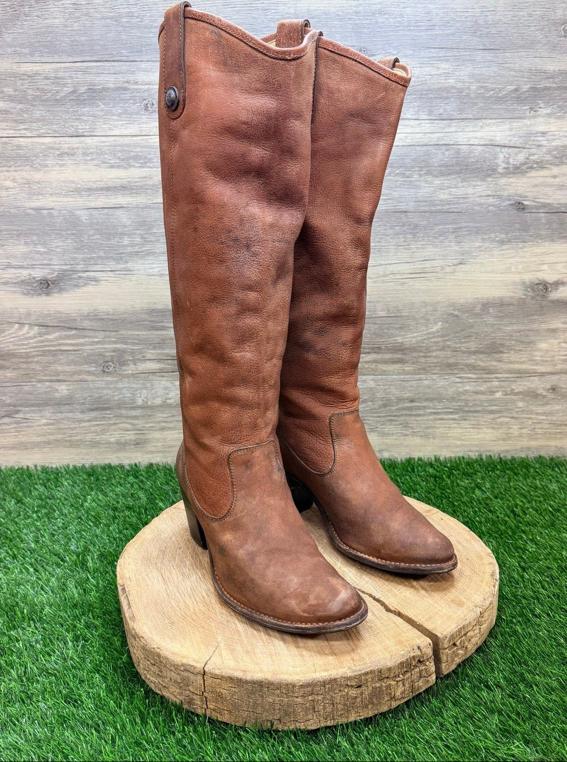Frye Women - Size 8B - Cognac Jackie Button Tall Boots 76575