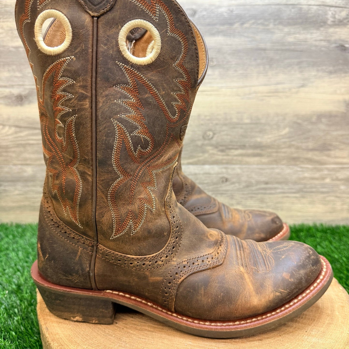 Ariat Women - Size 8.5B - Tan Heritage Rough Stock Cowboy Boots 10001594